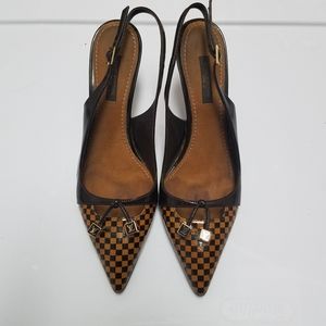 Louis Vuitton Damier Patent Leather Heels